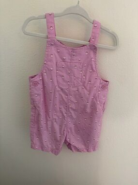 Pink Girls' Shorts Overalls - 9M